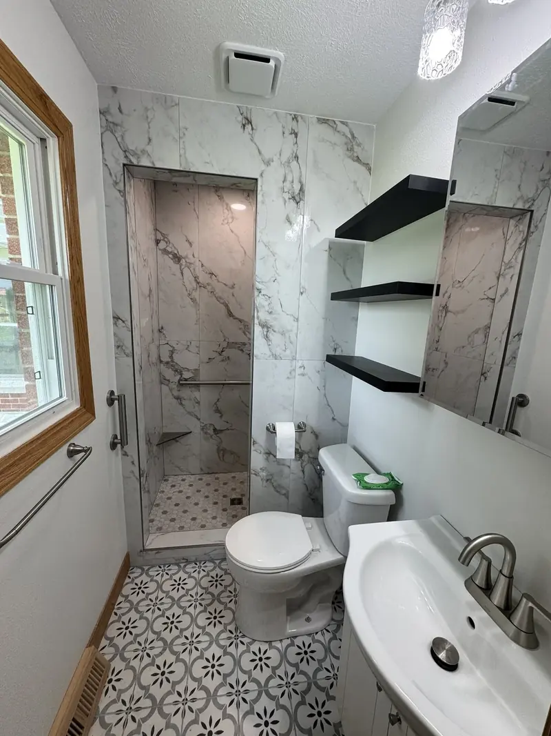 Completed bathroom remodel