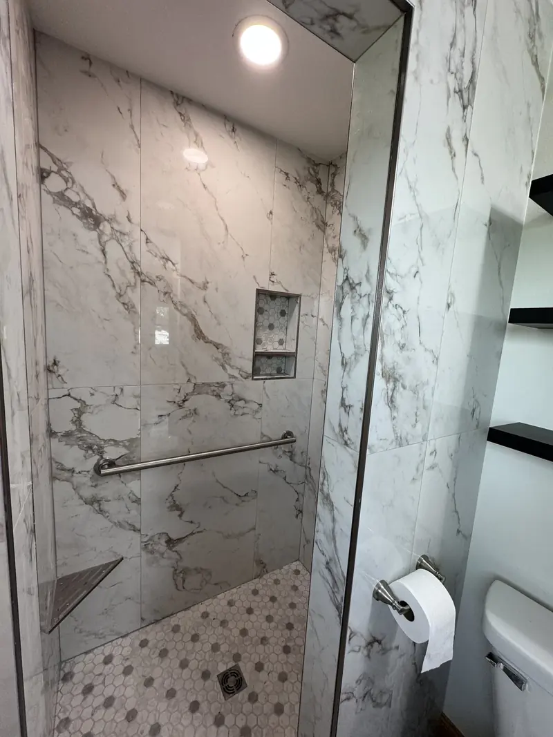 Finished walk-in shower remodel